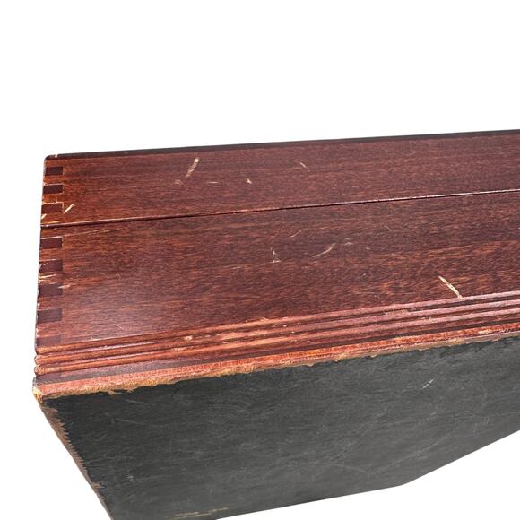 Vintage Naken’s Tarnish Proof Silverware Wooden Chest Flatware Storage Box Only - Picture 13 of 16